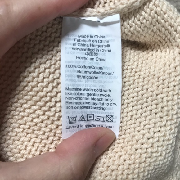 J Crew Factory Scalloped Hem Cream Sweater XS - Picture 6 of 7